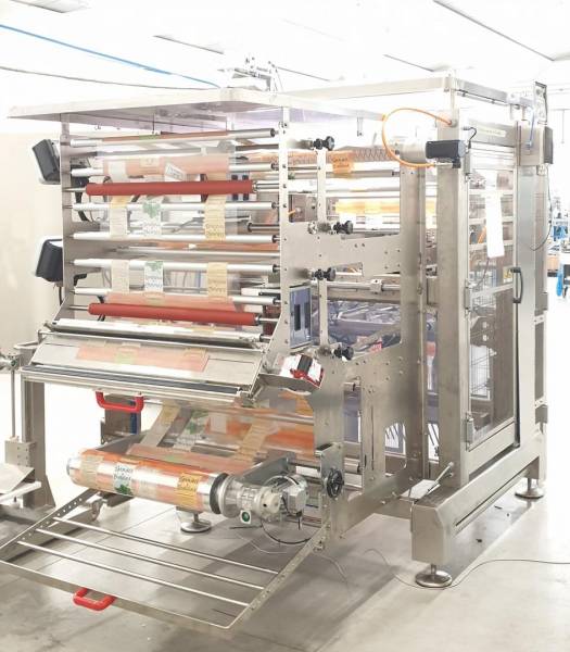 ENSACHEUSE  VERTICALE AVEC BOBINE DE FILM RECYCLAGE
